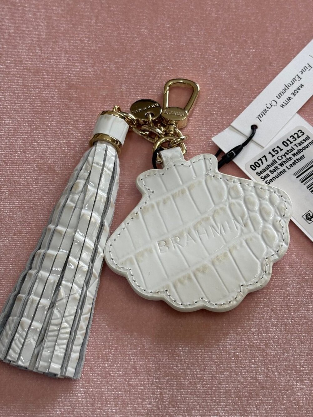 Brahmin Seashell Swarovski Crystals Tassel Sea Salt White Melbourne - Picture 2 of 4